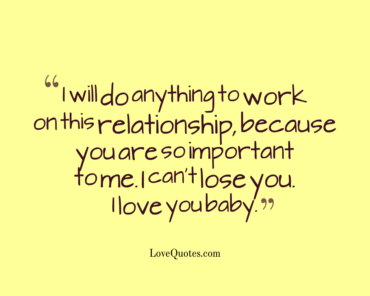 I Can't Lose You - Love Quotes
