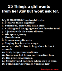 what a girl wants in a guy quotes