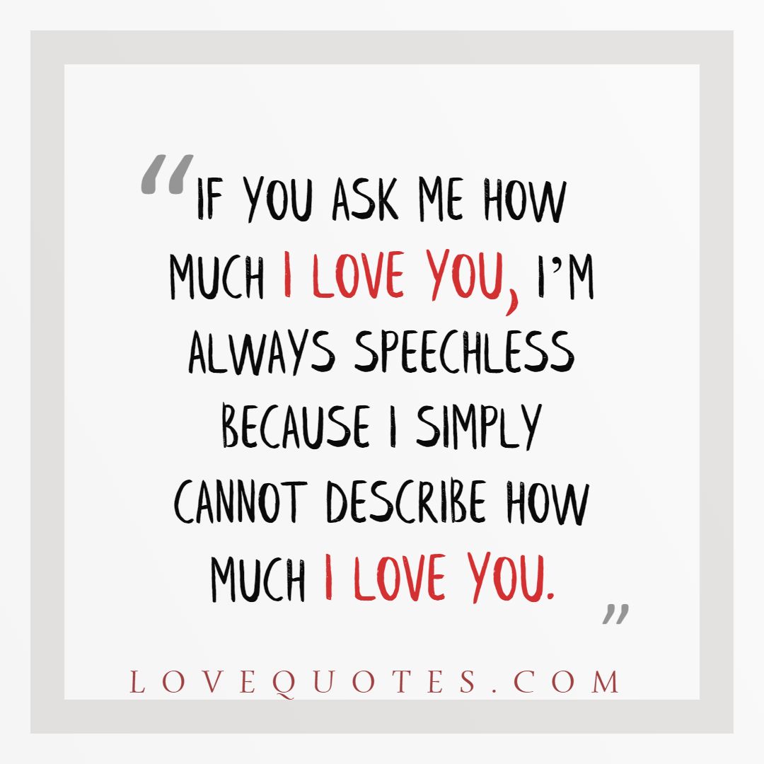 How Much I Love You Love Quotes