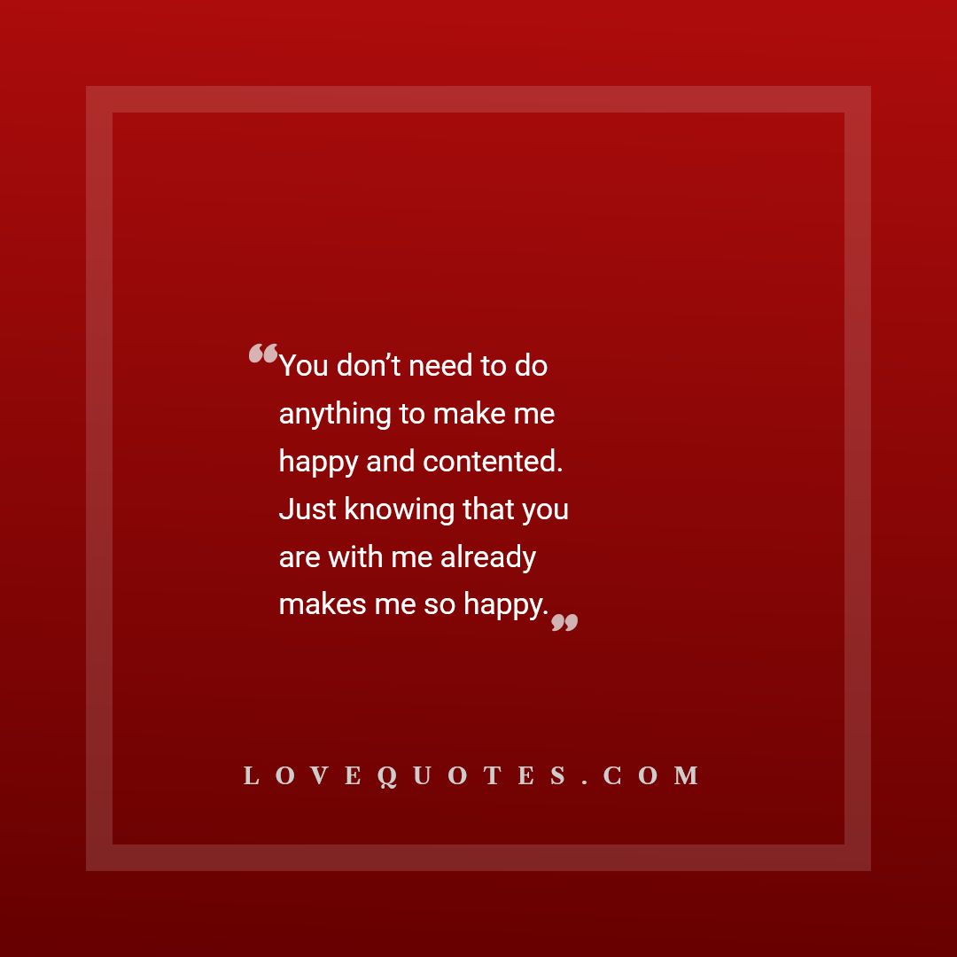 Happy And Contented Love Quotes