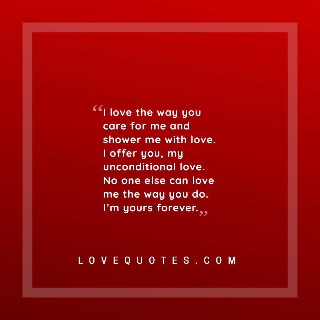The Way You Care - Love Quotes