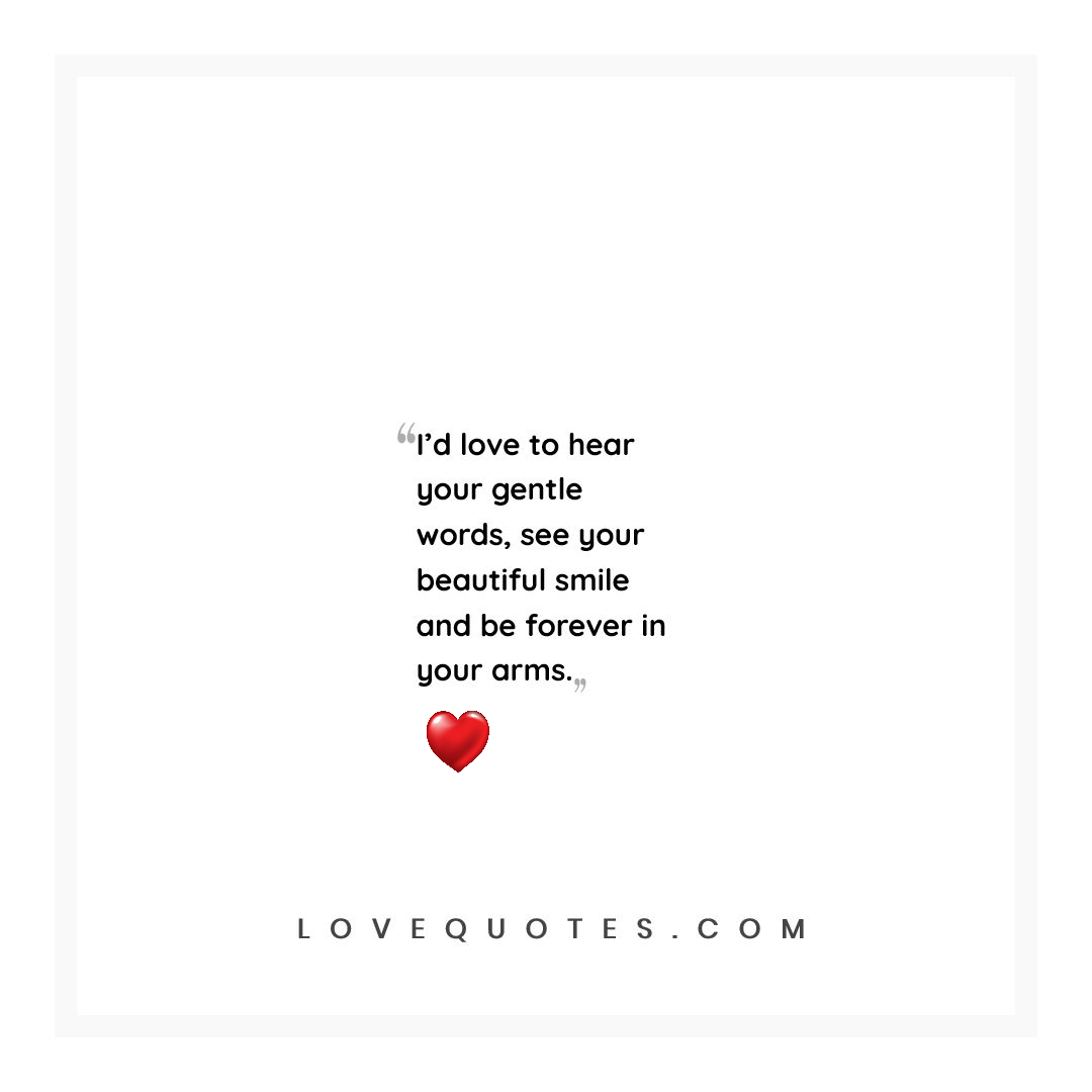 Forever In Your Arms - Love Quotes