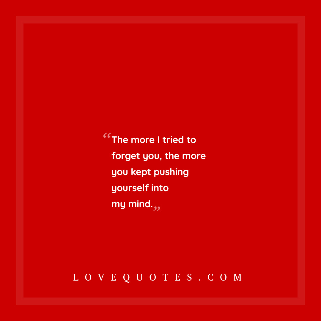 I Tried To Forget You