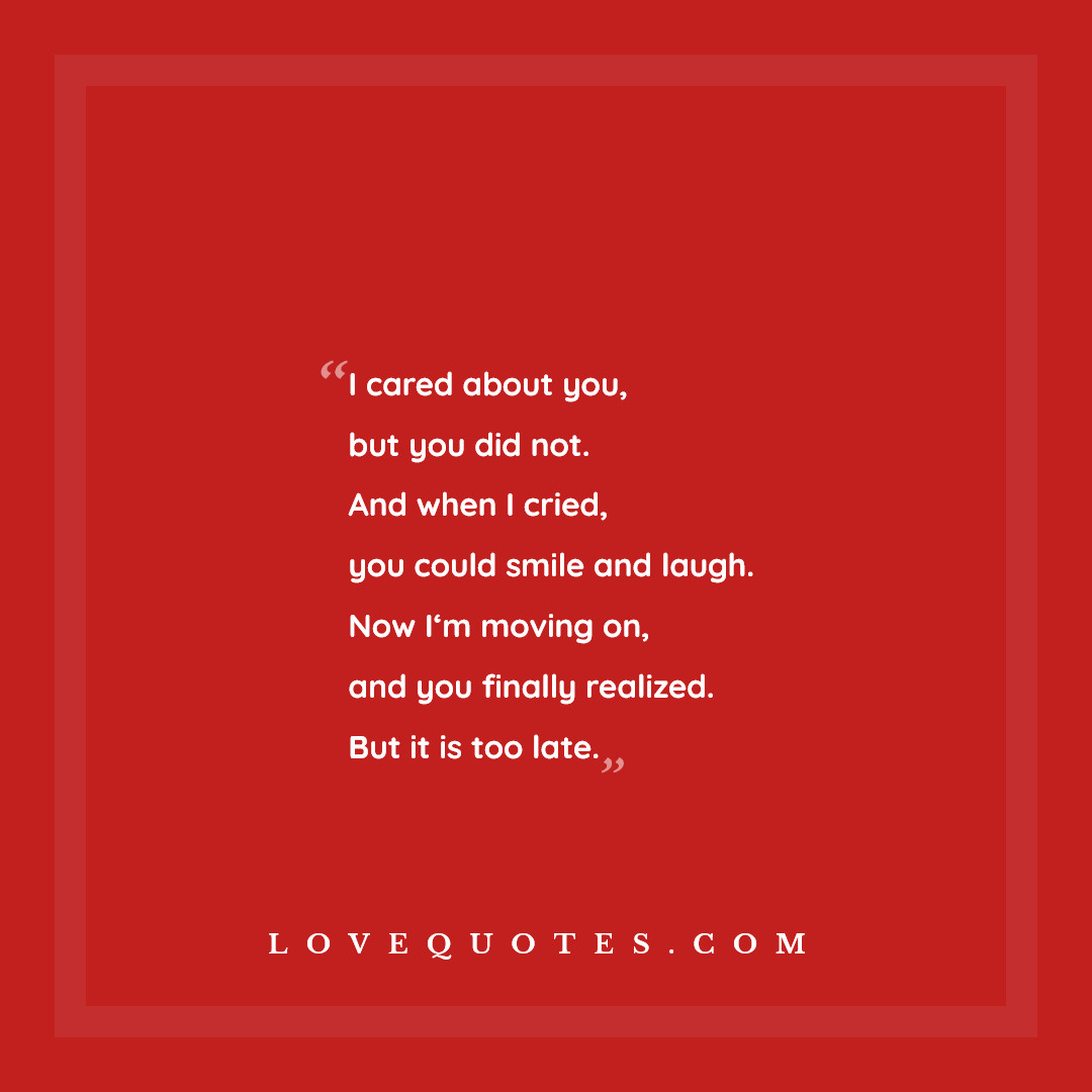 I Cared About You