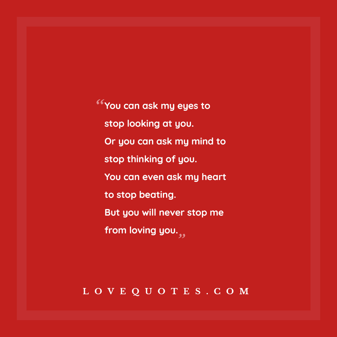 Never Stop Me From Loving You