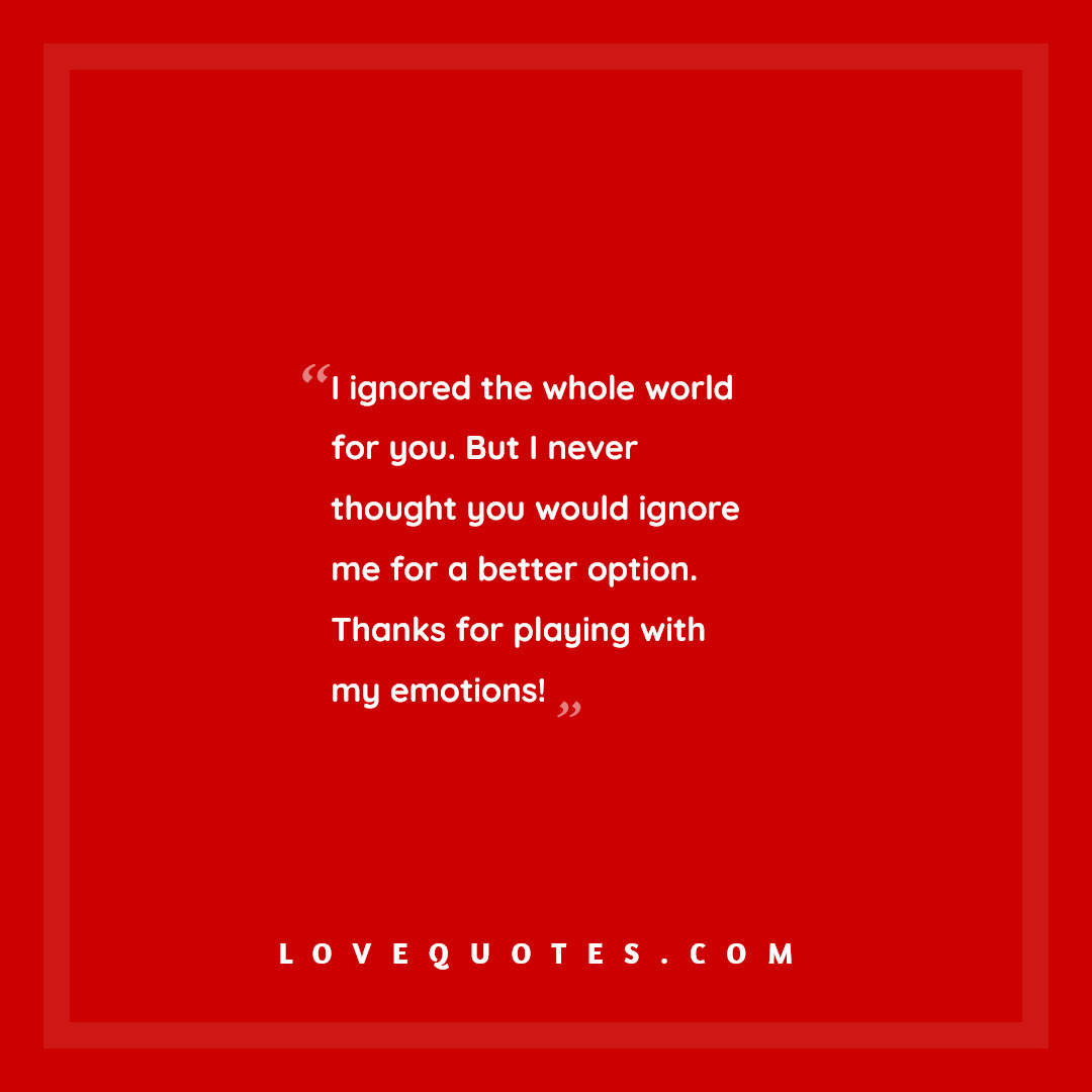 I Ignored The Whole World